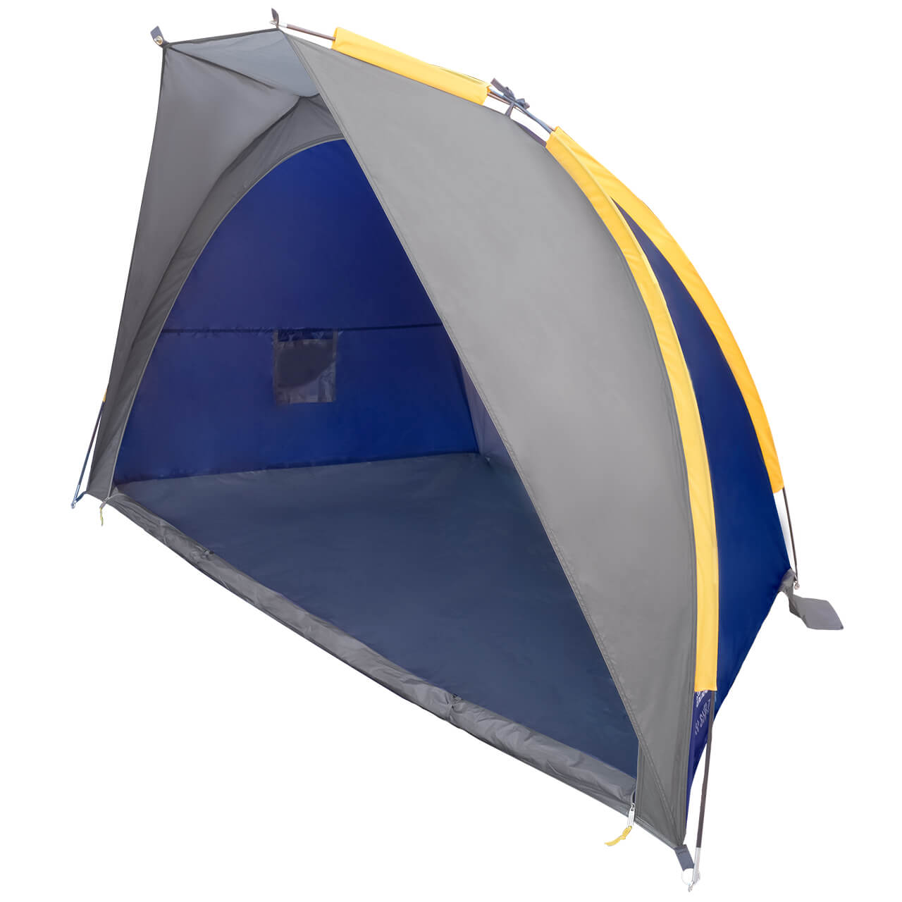 Tienda de playa Nat Geo BEACH SHELTER para 2 personas, resistente a llovizna, gris con azul