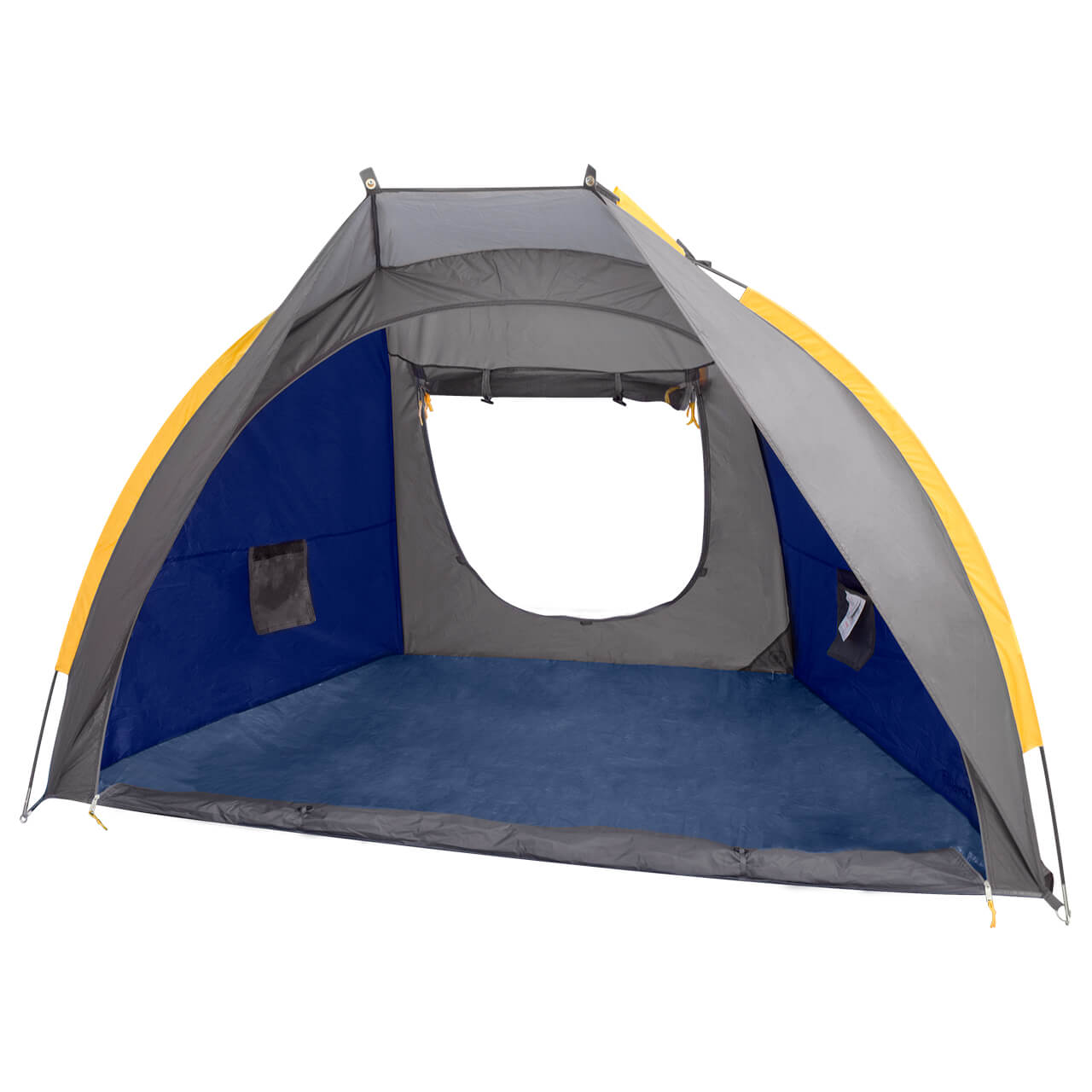 Tienda de playa Nat Geo BEACH SHELTER para 2 personas, resistente a llovizna, gris con azul