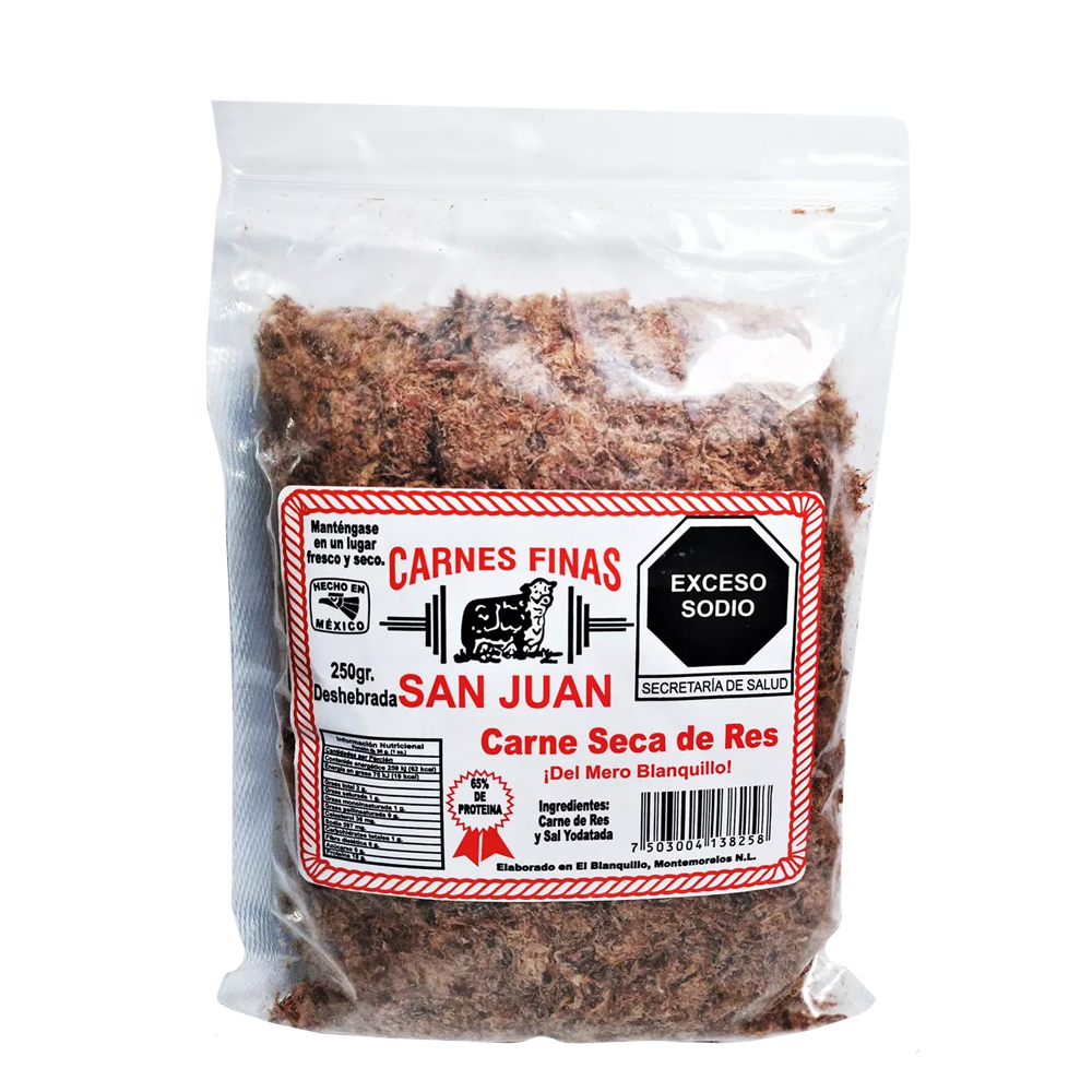 Carne Seca De Res Deshebrada Carnes Finas San Juan 250gr