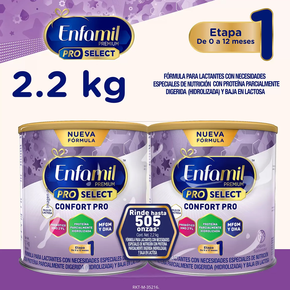 Fórmula Infantil Enfamil Premium Confort, 1.1kg 2pz
