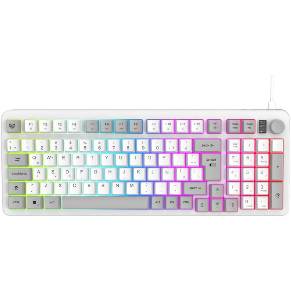 KIT 2 EN 1 USB BALAM RUSH SQUAD CONQUEST KG515 BLANCO TECLADO 85% + MOUSE 7200DPI RGB BR-940450