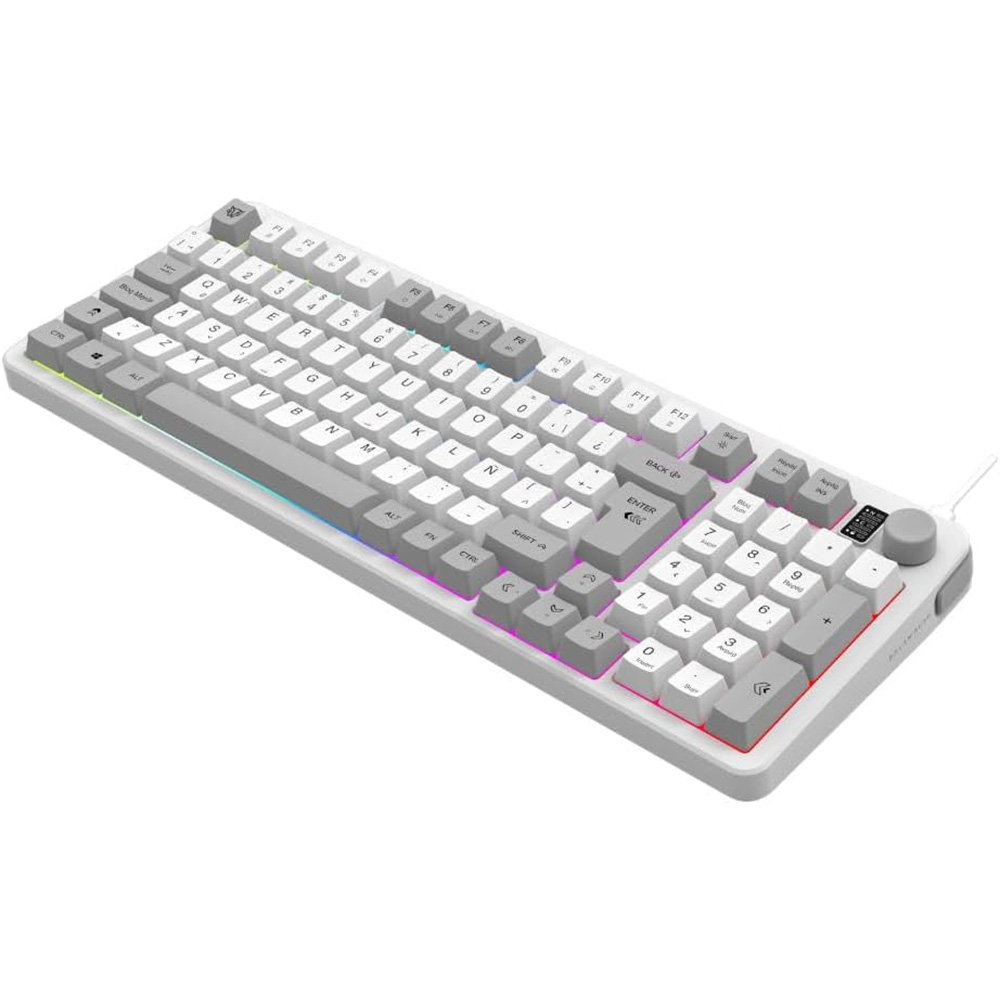 KIT 2 EN 1 USB BALAM RUSH SQUAD CONQUEST KG515 BLANCO TECLADO 85% + MOUSE 7200DPI RGB BR-940450