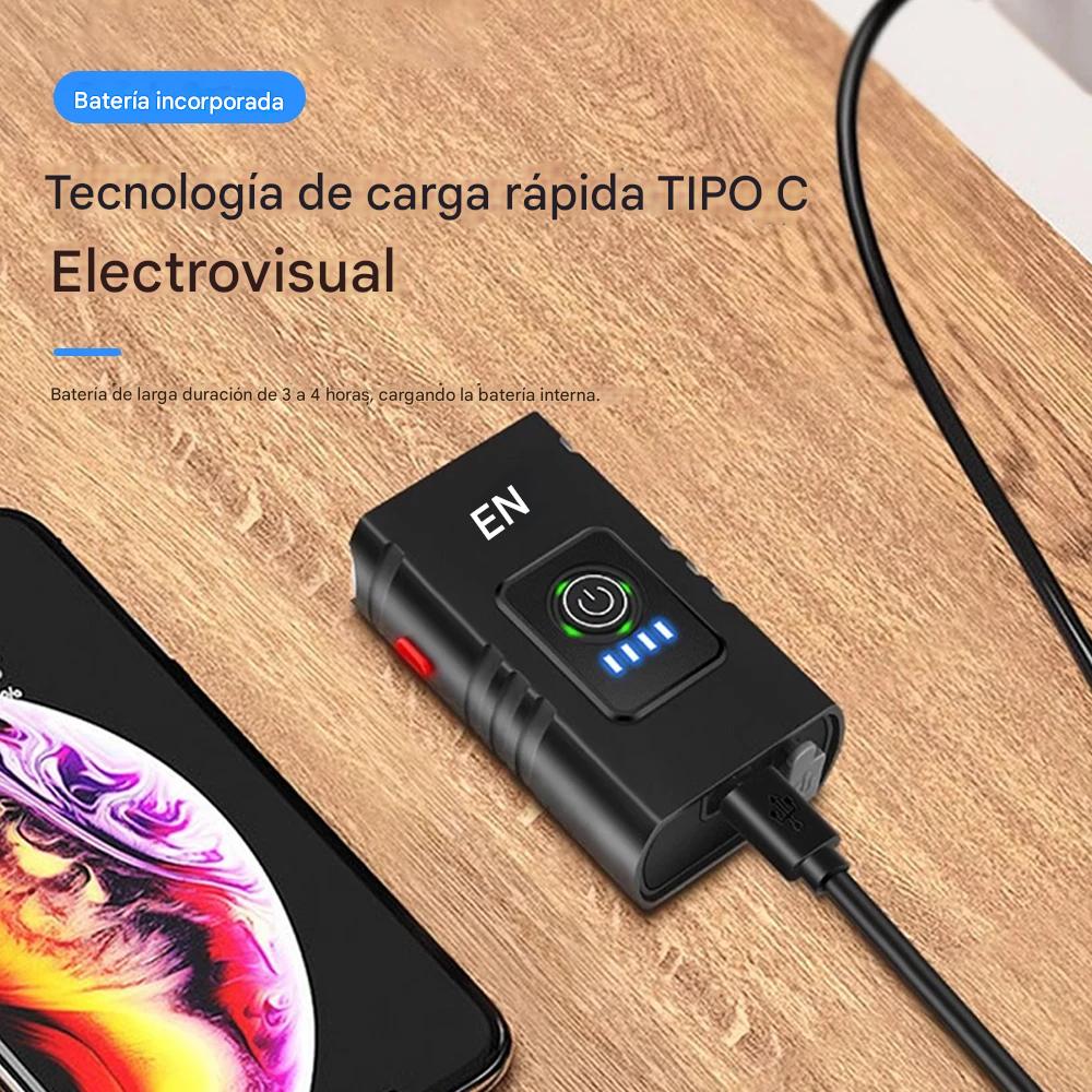 Luz bicicleta USB recargable luces LED bicicleta 6 modos linterna faro lámpara delantera.