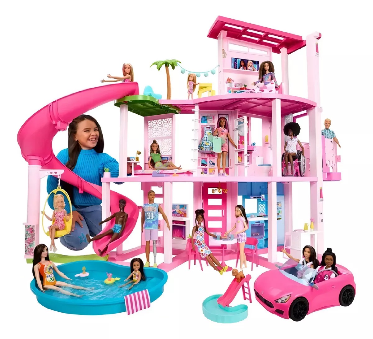 Casa De Muñecas Mattel Barbie Casa  Dreamhouse Pool Party Color Rosa
