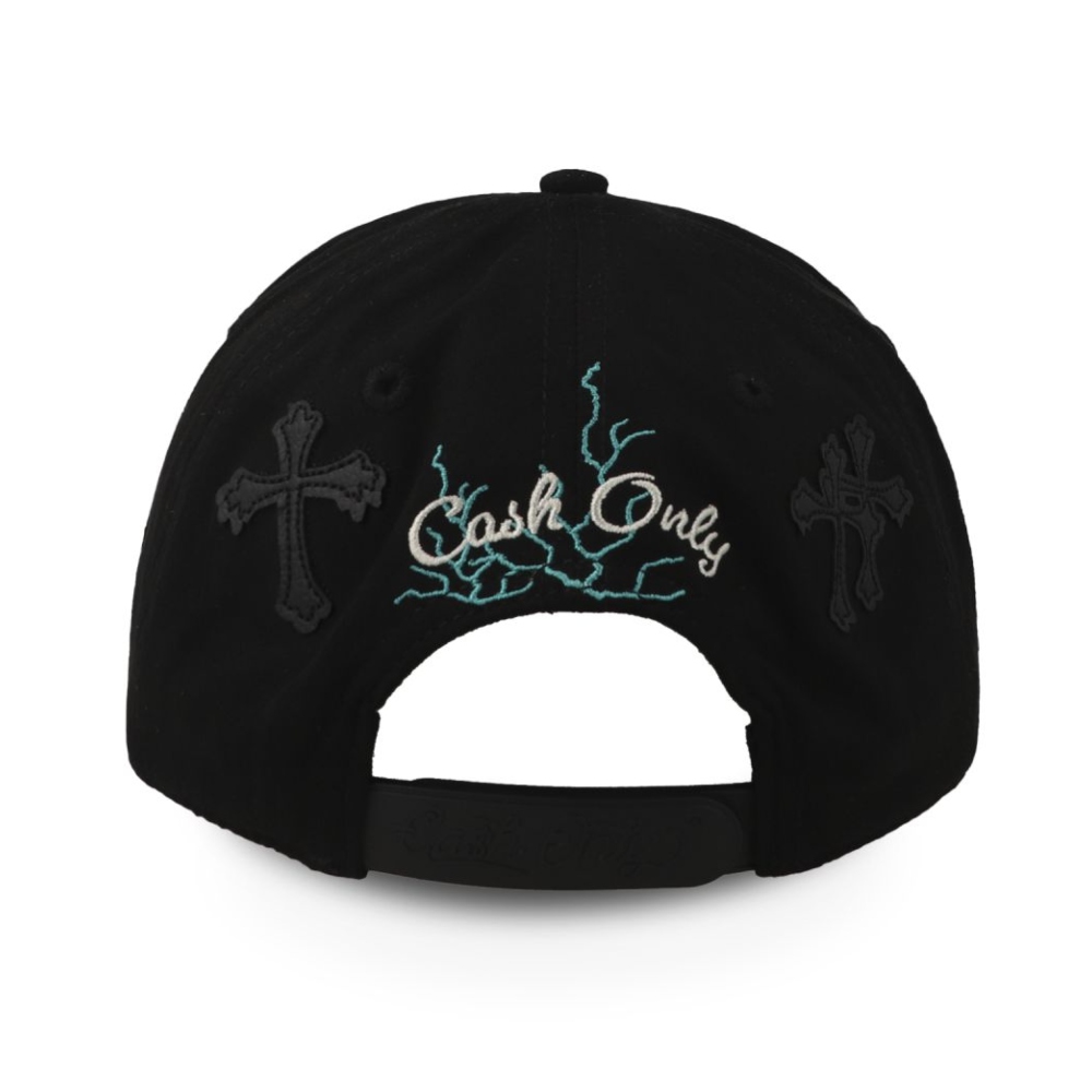 Gorra Cash Only Curva Tumba2 Cruces Negro 22025011