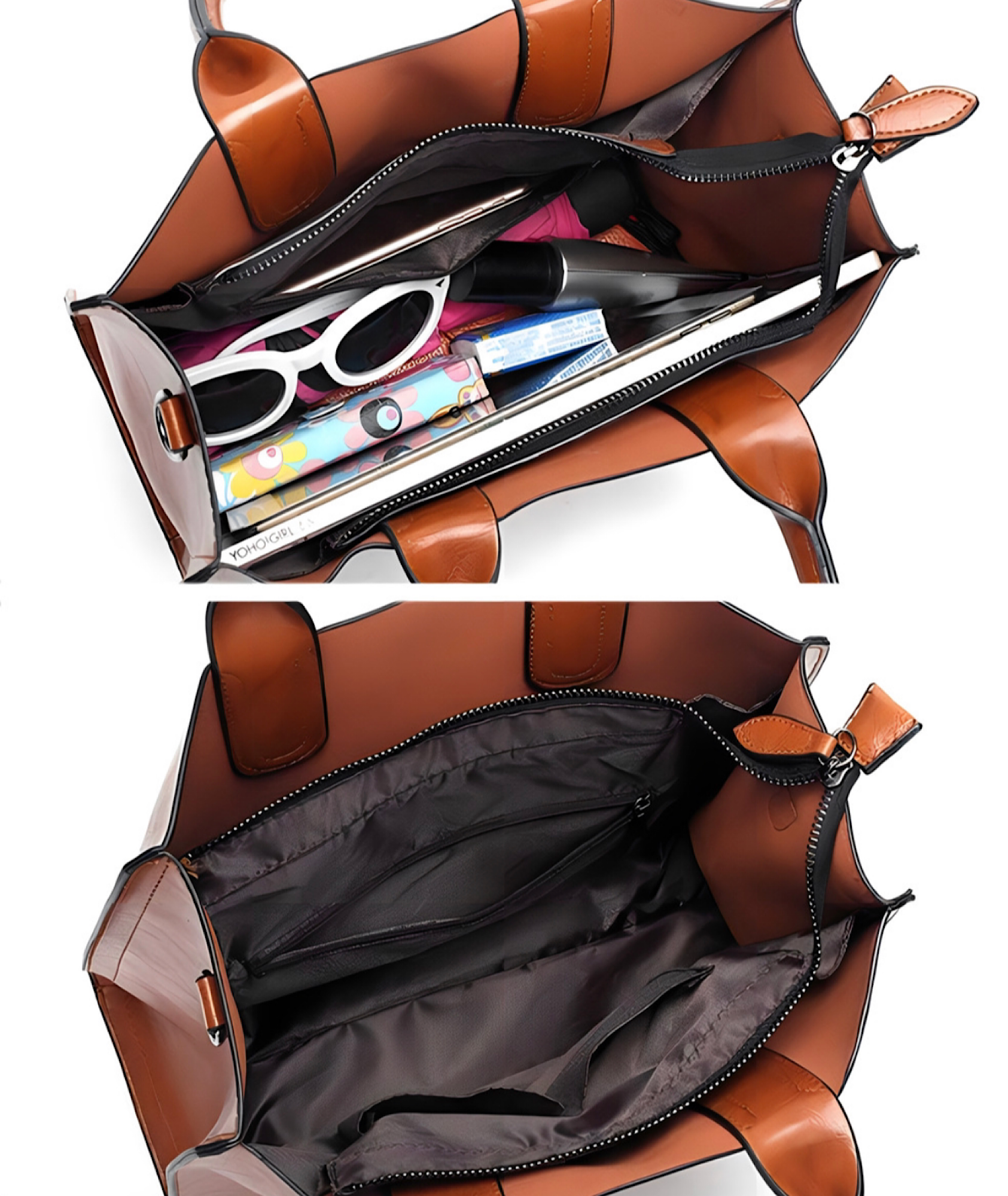 Bolso Weituro De Hombro Con Asa Superior Cuero Pu De Bolsas De Mujer Color 