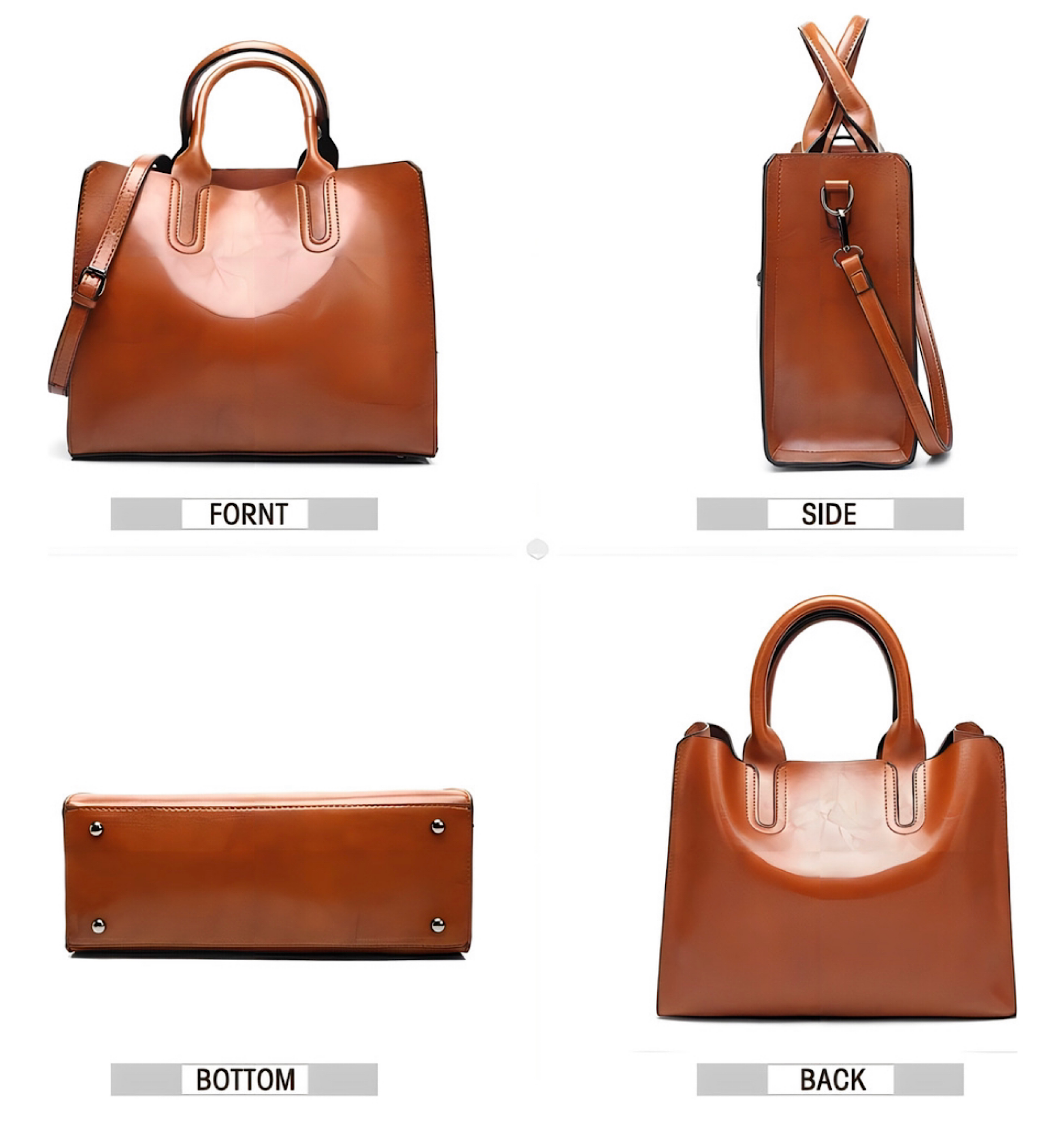 Bolso Weituro De Hombro Con Asa Superior Cuero Pu De Bolsas De Mujer Color 