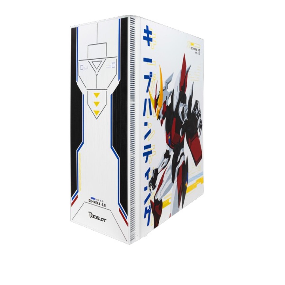 Gabinete Ocelot Gaming OC-MEKA 4.0 Ventana Midi-Tower ATX/EATX/ITUSB 3.0 2.0 3 Ventiladores Blanco