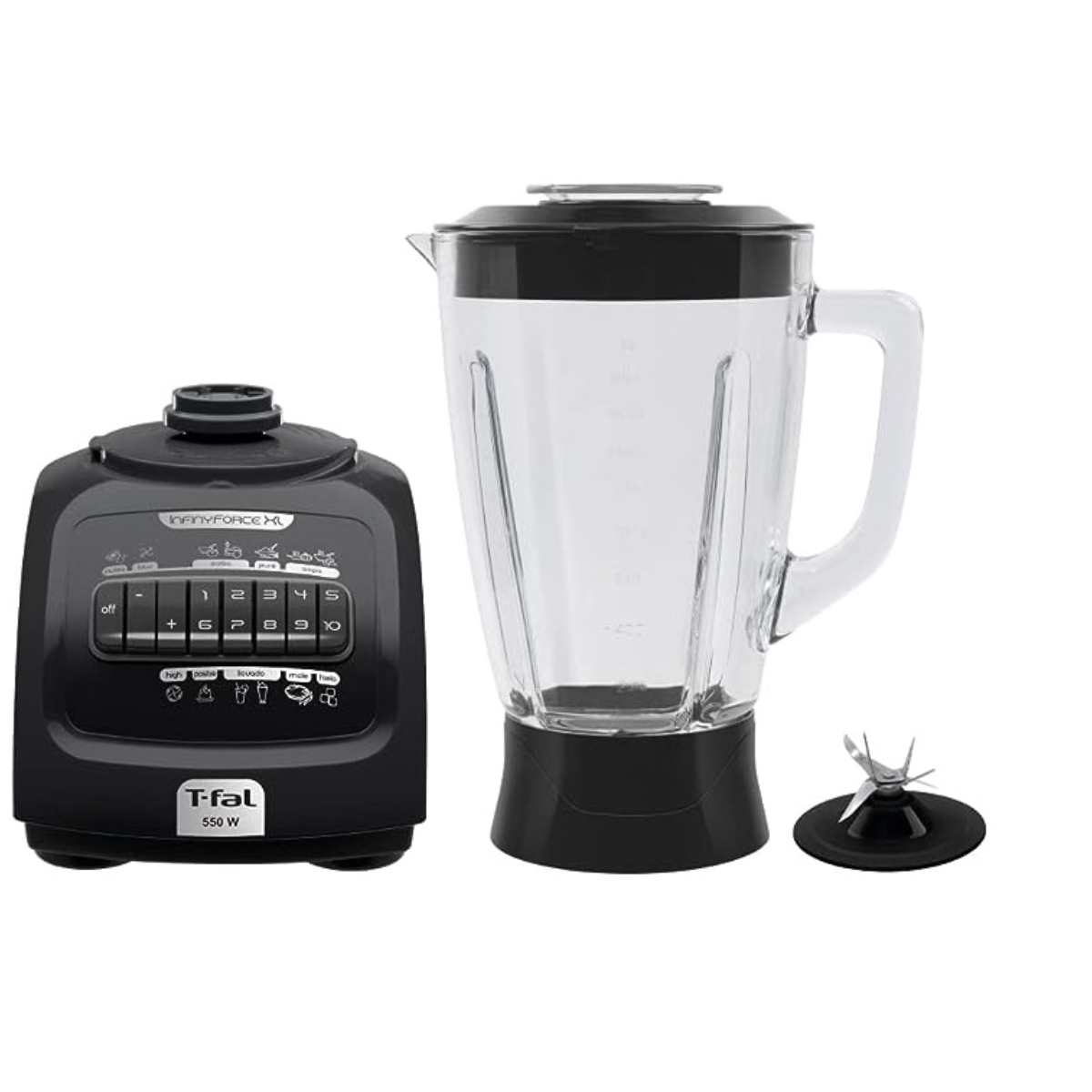 Licuadora T-Fal LN8208MX / LN8208MXCD Infinyforce 10 Vel / Vaso Vidrio Negro ORTY3*