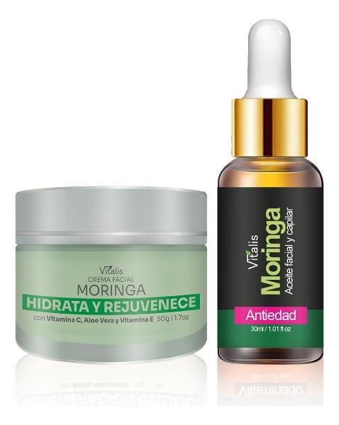 Crema + Aceite De Moringa Antiarrugas Antimanchas Antiedad