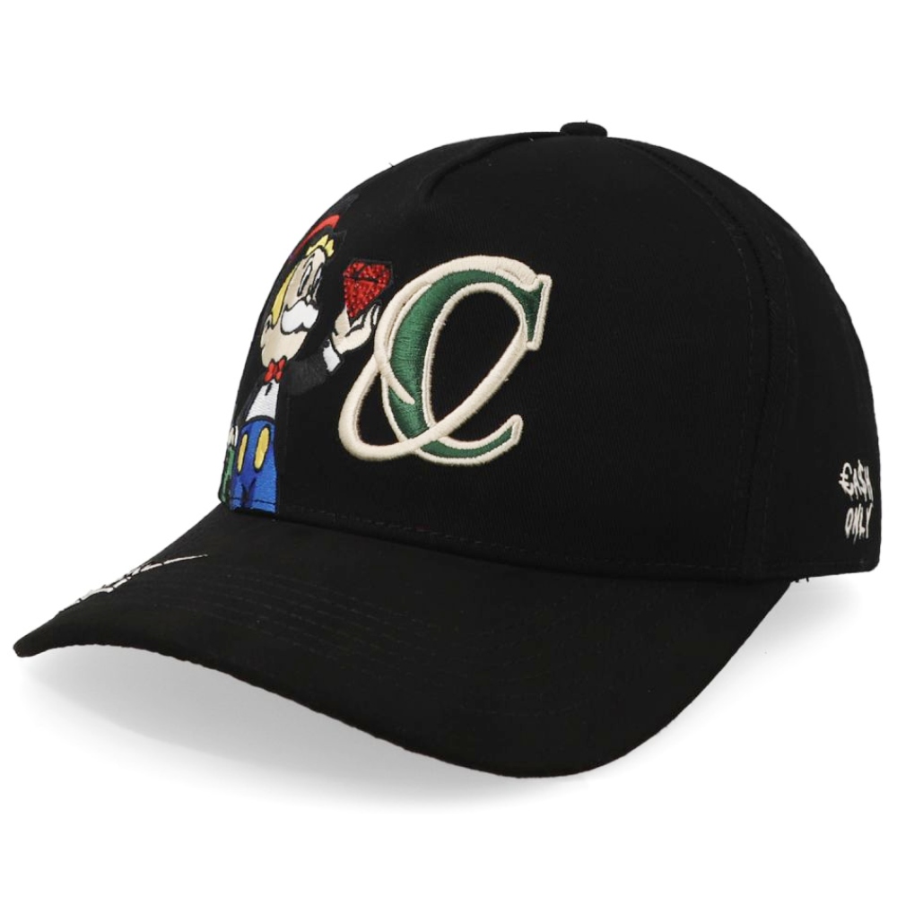 Gorra Cash Only Curva Monopoly Diamond Negro 22025008