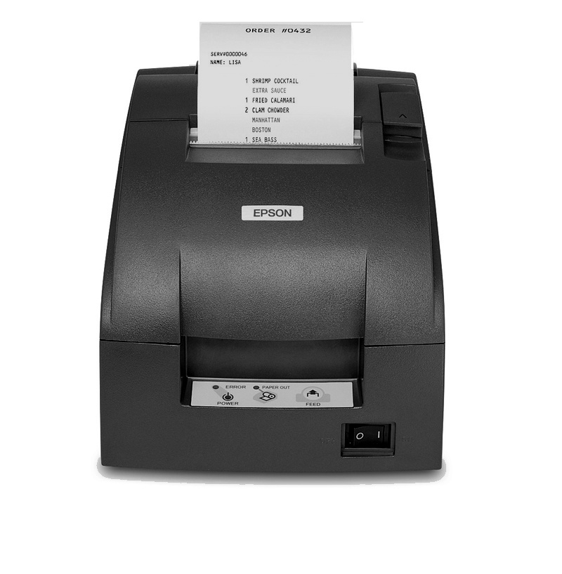 Epson TM-U220D, Impresora de Tickets, Matriz de Puntos, Alámbrico, USB, Negro - incluye Fuente de Poder y Cable AC.