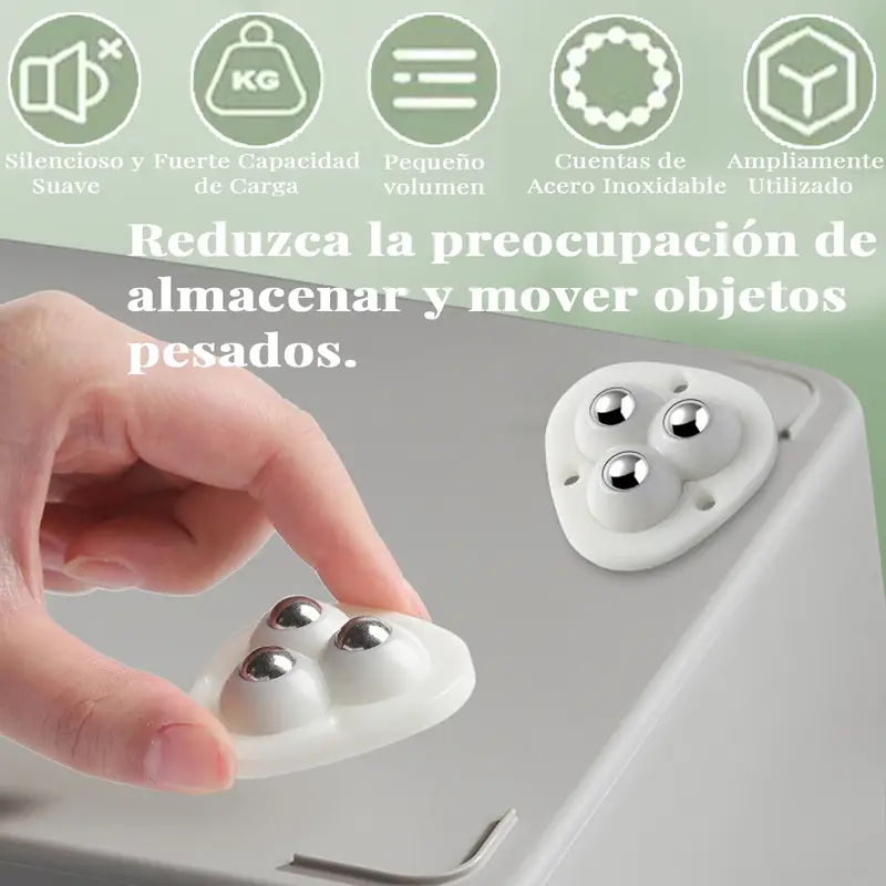 Ruedas Adhesivas Giratorias, Juego de 4, Deslizamiento Suave y Alta Resistencia