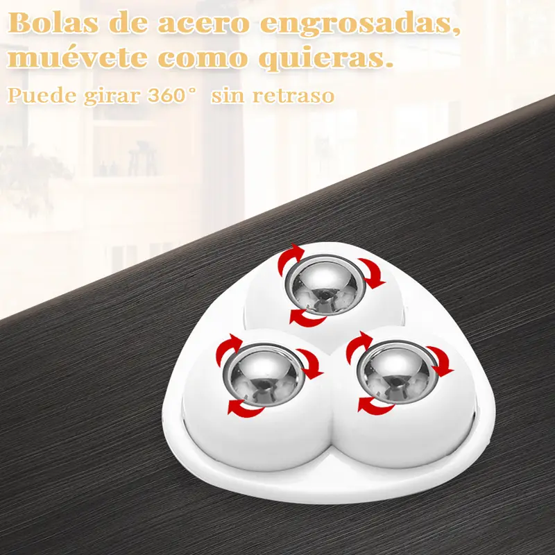Ruedas Adhesivas Giratorias, Juego de 4, Deslizamiento Suave y Alta Resistencia