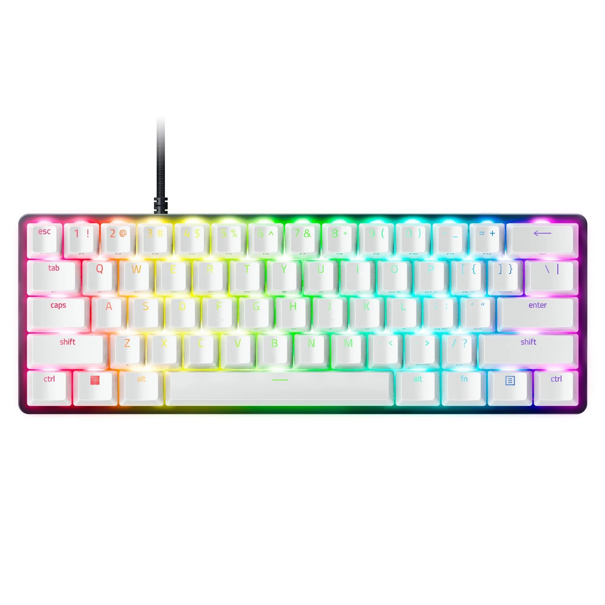 Teclado Razer Huntsman Mini Edición Especial Blanco Red Switch Excelente (Reacondicionado Garantía Incluida)