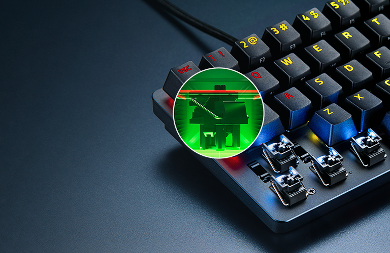 Teclado Razer Huntsman Mini Edición Especial Blanco Red Switch Excelente (Reacondicionado Garantía Incluida)