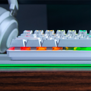 Teclado Razer Huntsman Mini Edición Especial Blanco Red Switch Excelente (Reacondicionado Garantía Incluida)