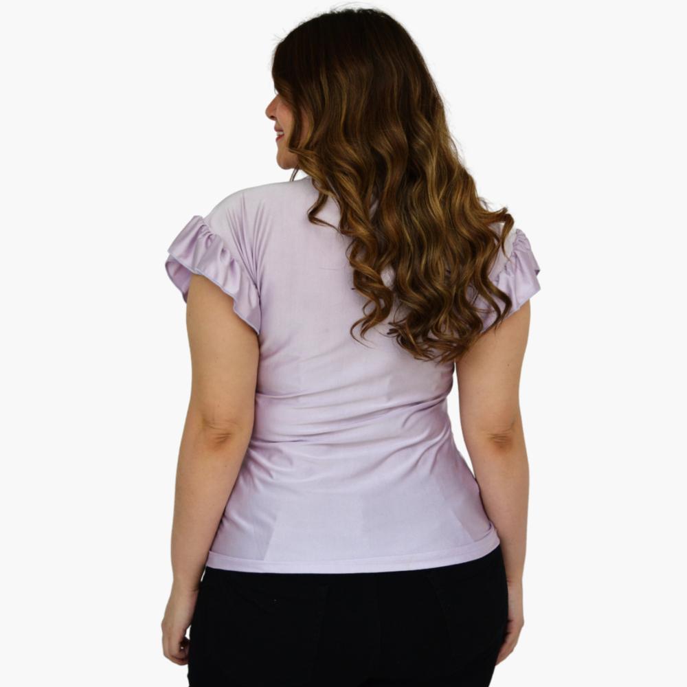 Blusa satinada talla extra, modelo 1777