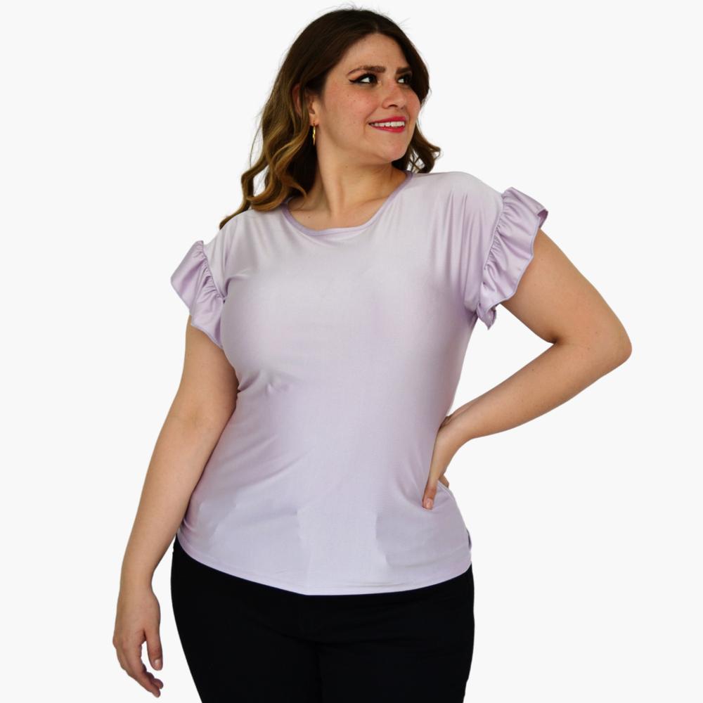 Blusa satinada talla extra, modelo 1777