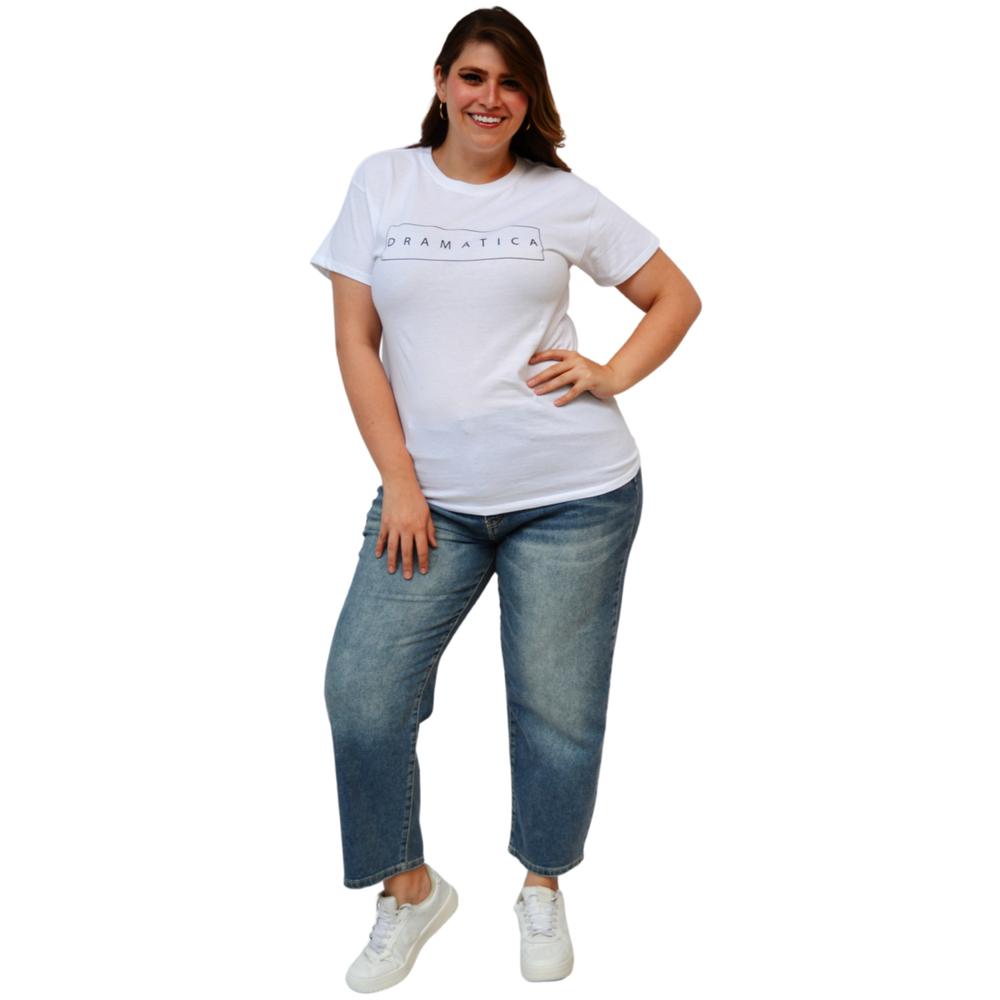 Playera talla extra, modelo 9001-43 dramática (Blanco)