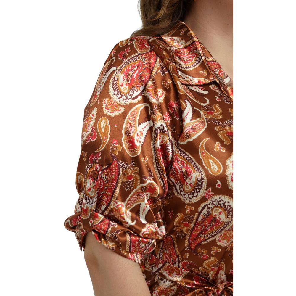 Vestido/Kimono de satin, Roman Fashion/Tallas Extras 1765 (Cafe)