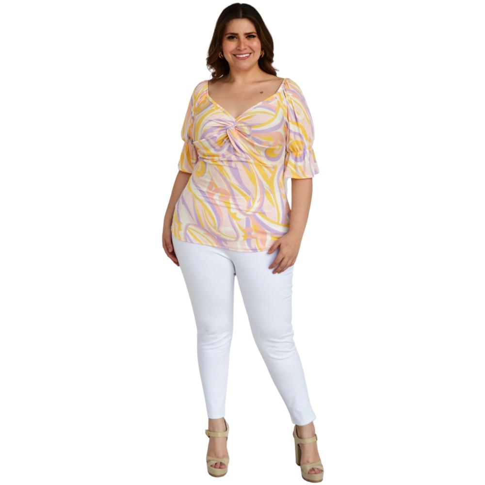 Blusa fresca Roman Fashion/Tallas Extras, 1828