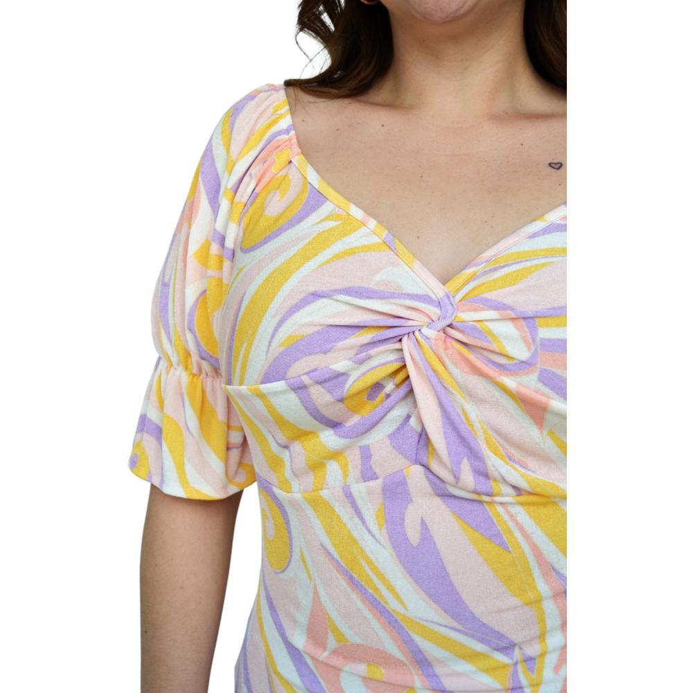 Blusa fresca Roman Fashion/Tallas Extras, 1828