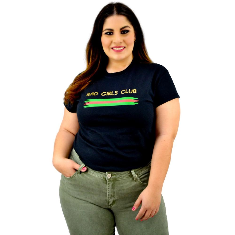 Playera Roman Fashion/Tallas Extras 9001-3 Bad Girls Club (Negro)