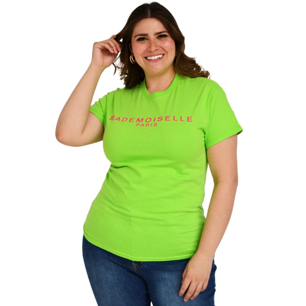 Playera Roman Fashion /Tallas Extras, 9001-20 Mademoiselle (Verde)