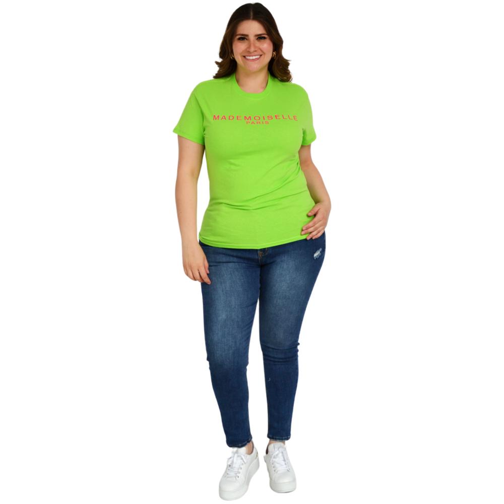 Playera Roman Fashion /Tallas Extras, 9001-20 Mademoiselle (Verde)