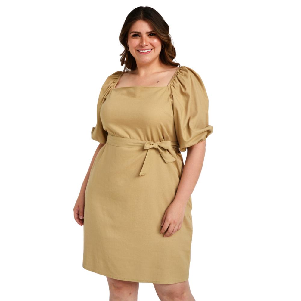 Vestido escote cuadrado Roman Fashion /Tallas Extras, 1045 (Arena)