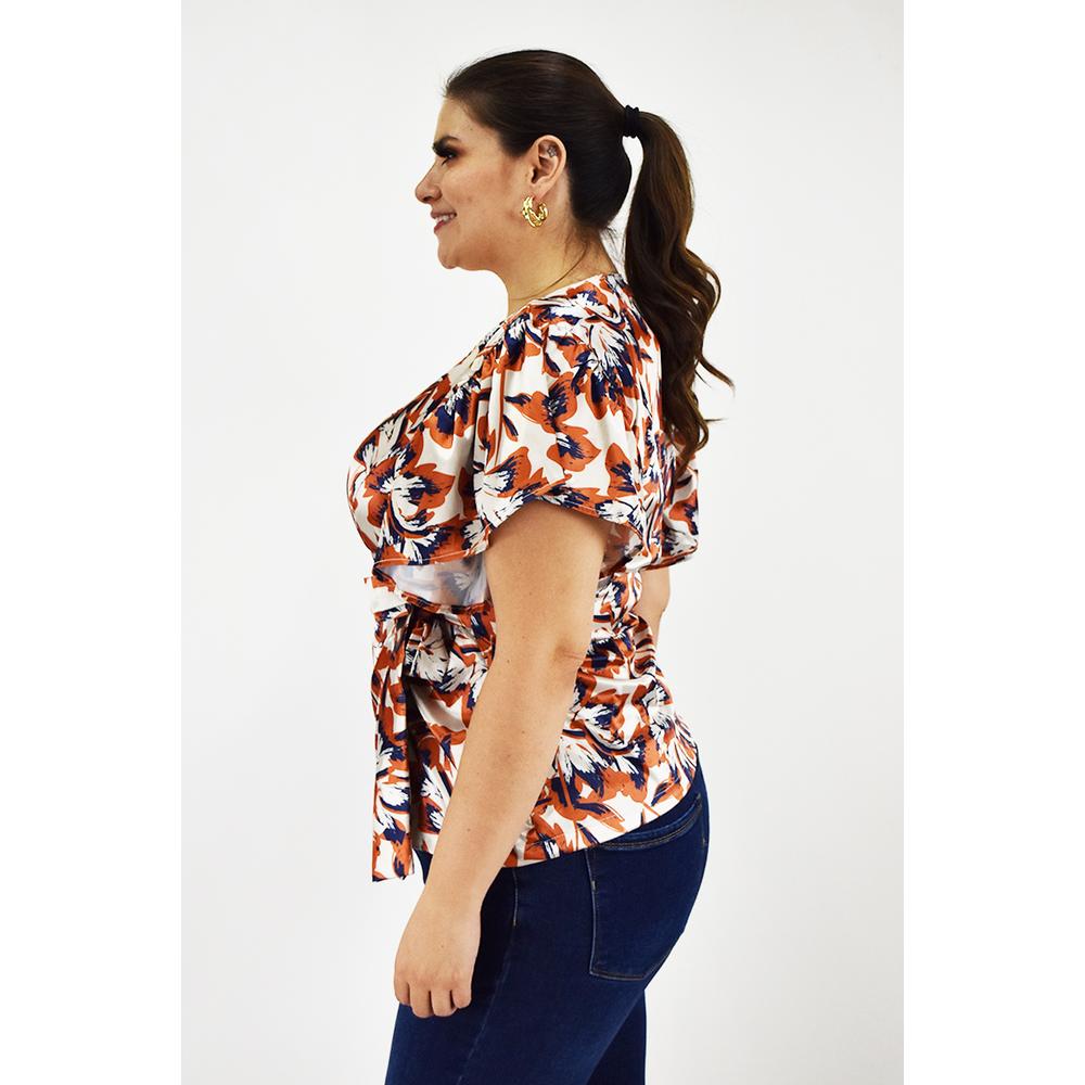 Blusa manga mariposa Roman Fashion /Tallas Extras, 1840 (Blanco)