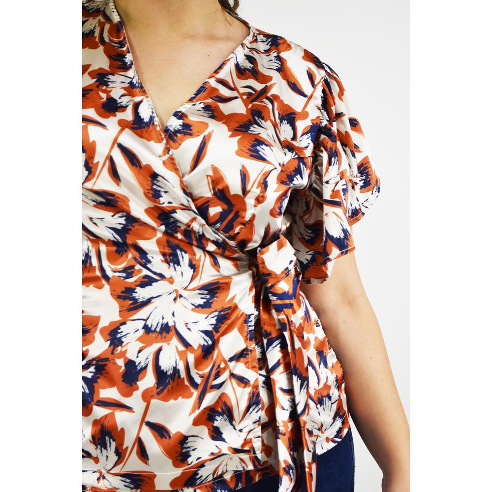 Blusa manga mariposa Roman Fashion /Tallas Extras, 1840 (Blanco)