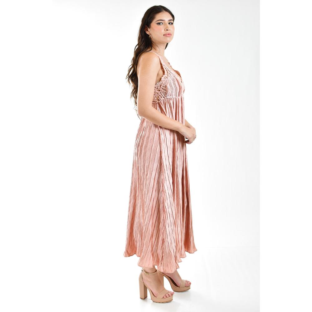 Vestido plisado con encaje Roman Fashion /Juvenil, 12632 (Palo de rosa)