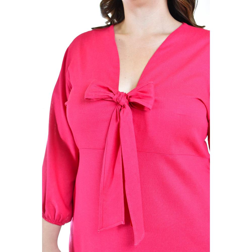 Vestido escote moño Roman Fashion /Tallas Extras, 1054 (Fiusha)