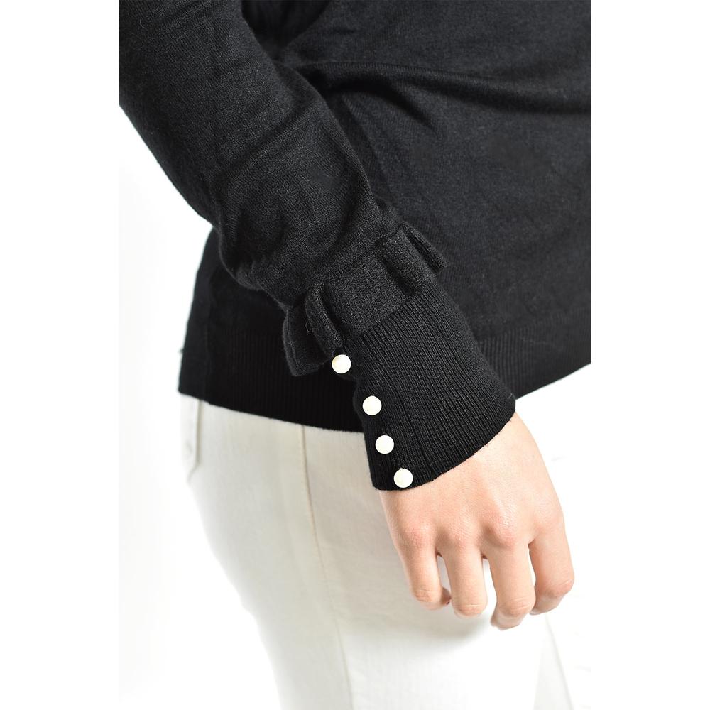 Sueter manga con perlas Roman Fashion /Juvenil, 9258 (Negro)
