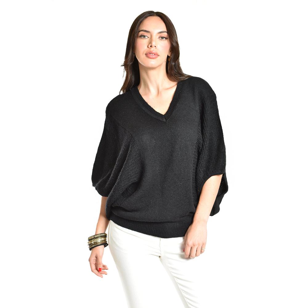 Sueter de punto manga corta Roman Fashion / Juvenil, 32177 (Negro)