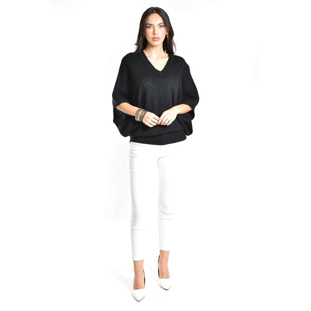 Sueter de punto manga corta Roman Fashion / Juvenil, 32177 (Negro)