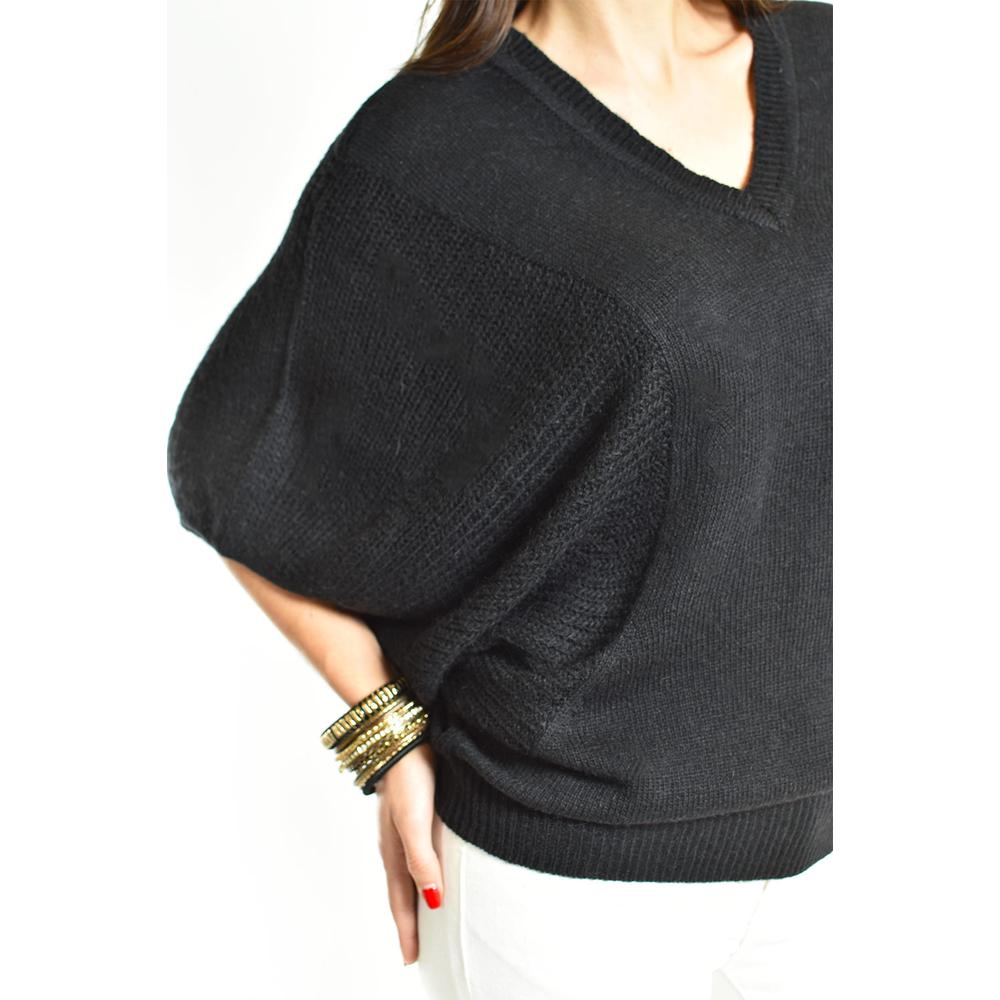 Sueter de punto manga corta Roman Fashion / Juvenil, 32177 (Negro)