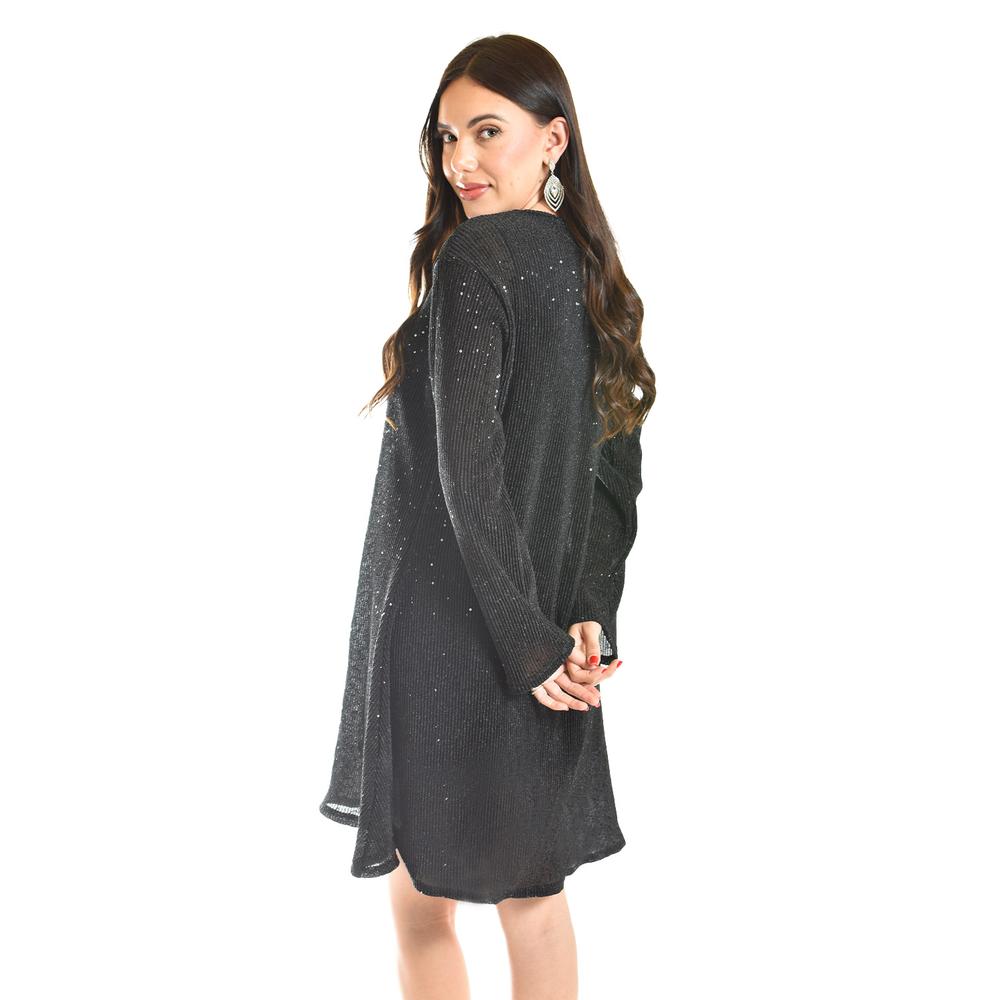 Vestido glitter con lentejuela Roman Fashion /Juvenil, 4222 (Negro)