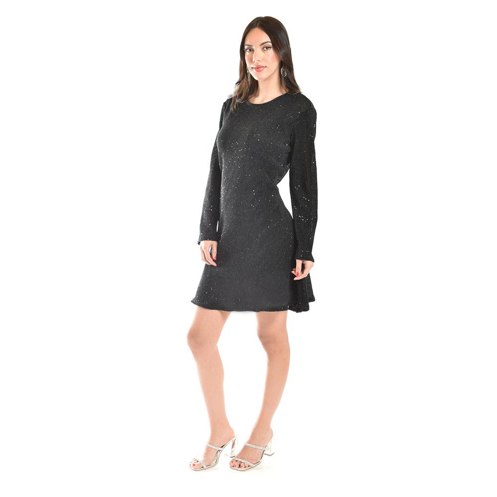 Vestido glitter con lentejuela Roman Fashion /Juvenil, 4222 (Negro)
