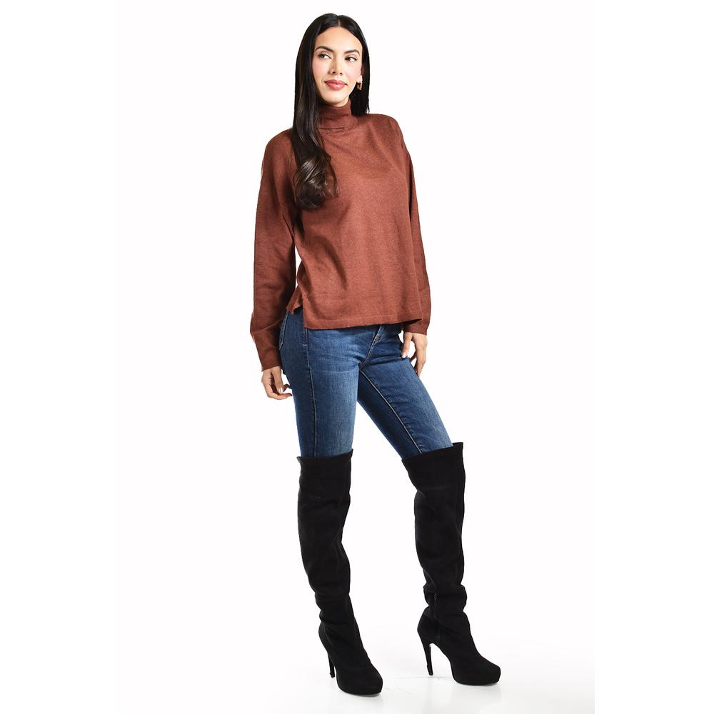 Suéter cuello de tortuga Roman Fashion /Juvenil, 45163 (Cafe)