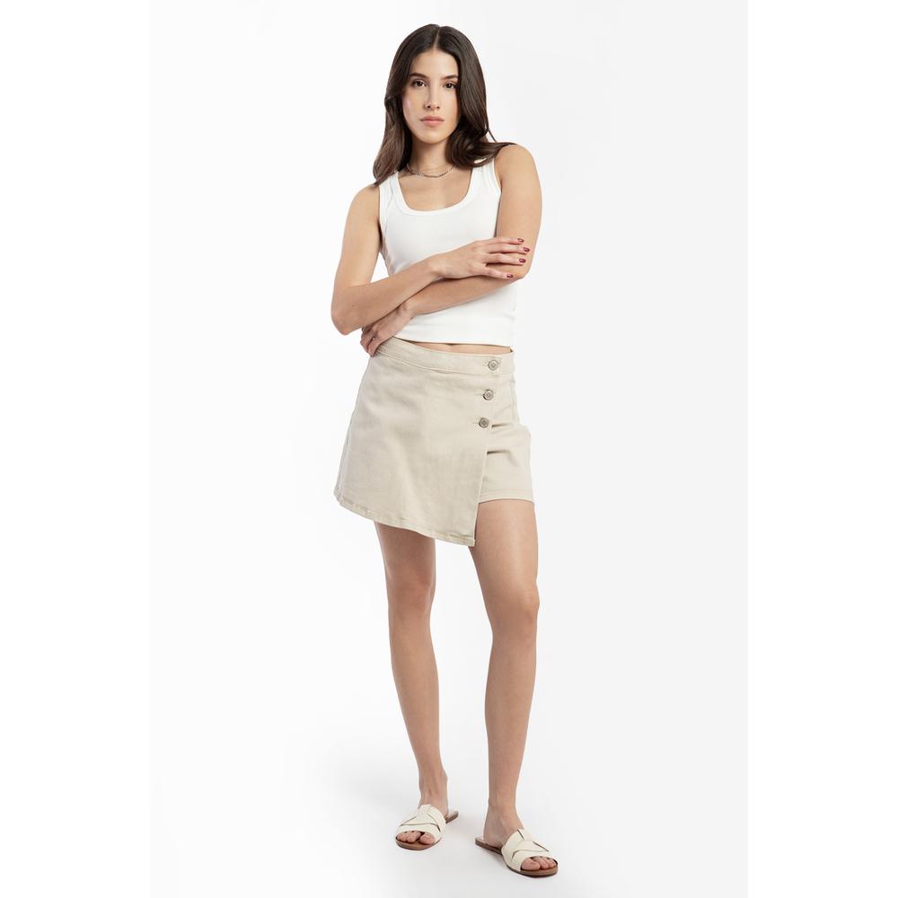 Short falda asimetrico /Juvenil, 6972 (Beige)