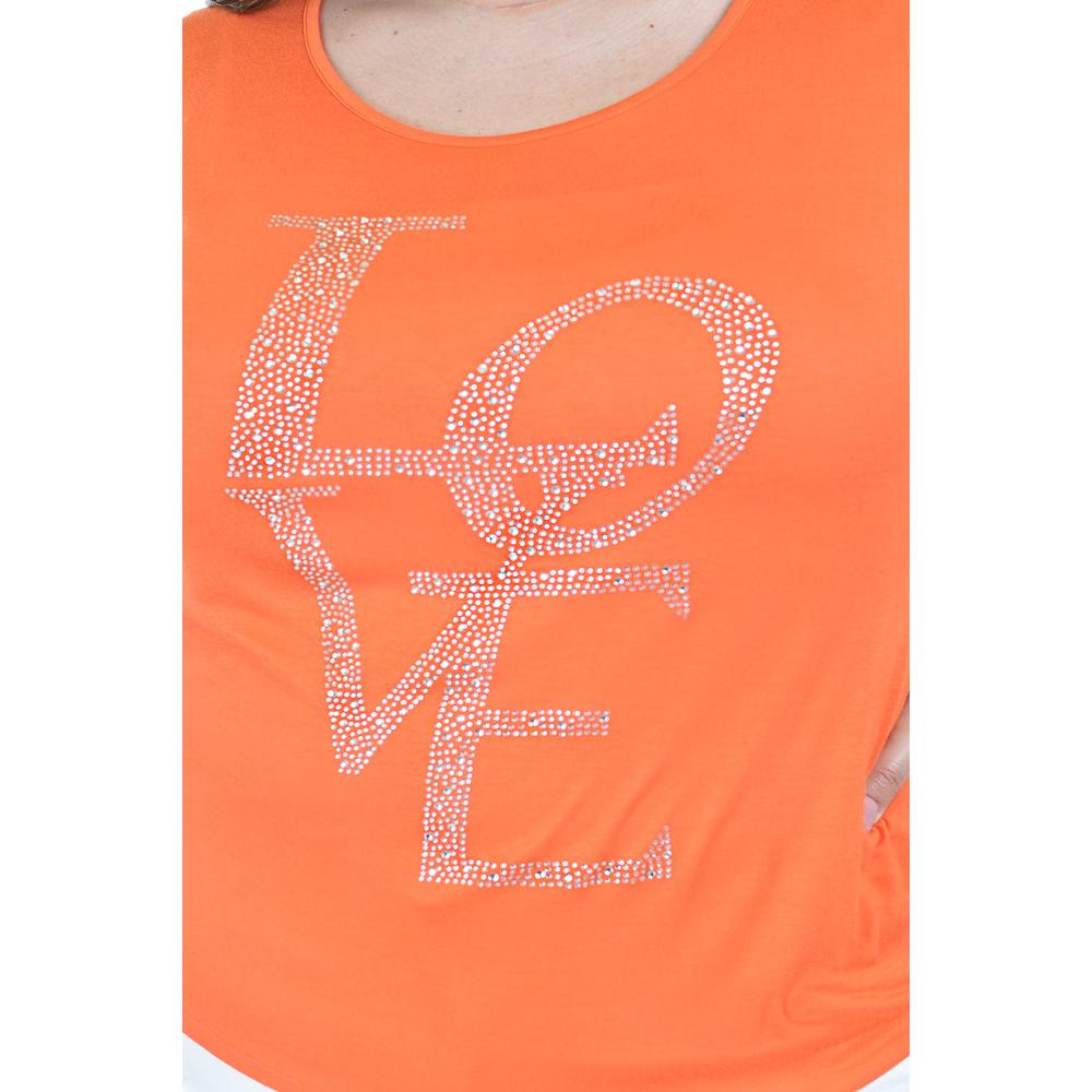 Blusa LOVE Roman Fashion /Tallas Extras, 278 (Naranja)
