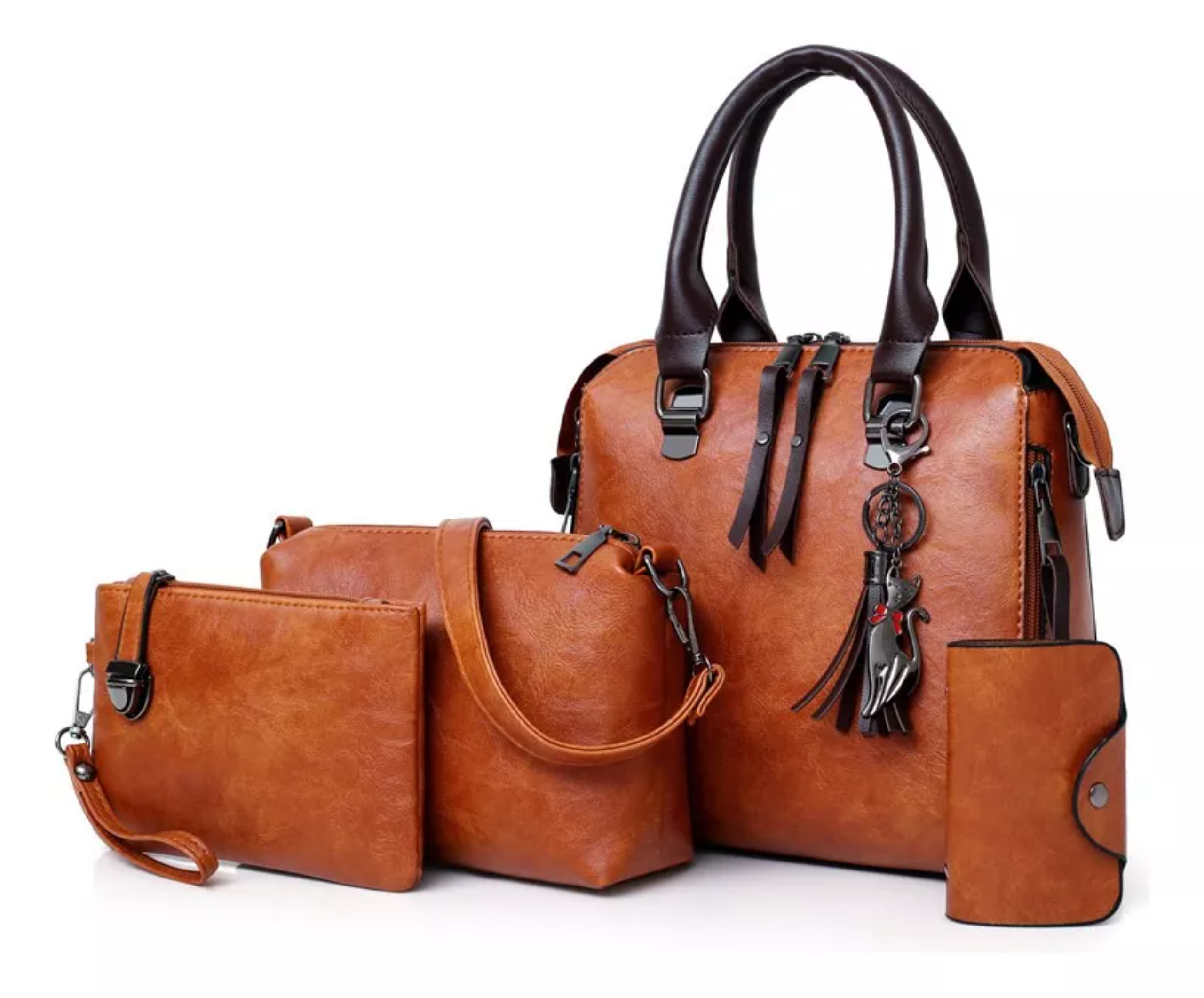 OFERTA Set 4 Bolsa Hombro Cuero Gran Capacidad Damas Bolsa Mensajero