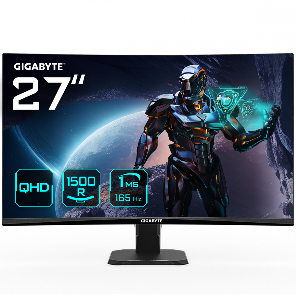Monitor Gamer Curvo Gigabyte GS27QC LCD 27", 2560x1440 Quad HD, FreeSync, 165Hz, HDMI/DisplayPort, Negro.