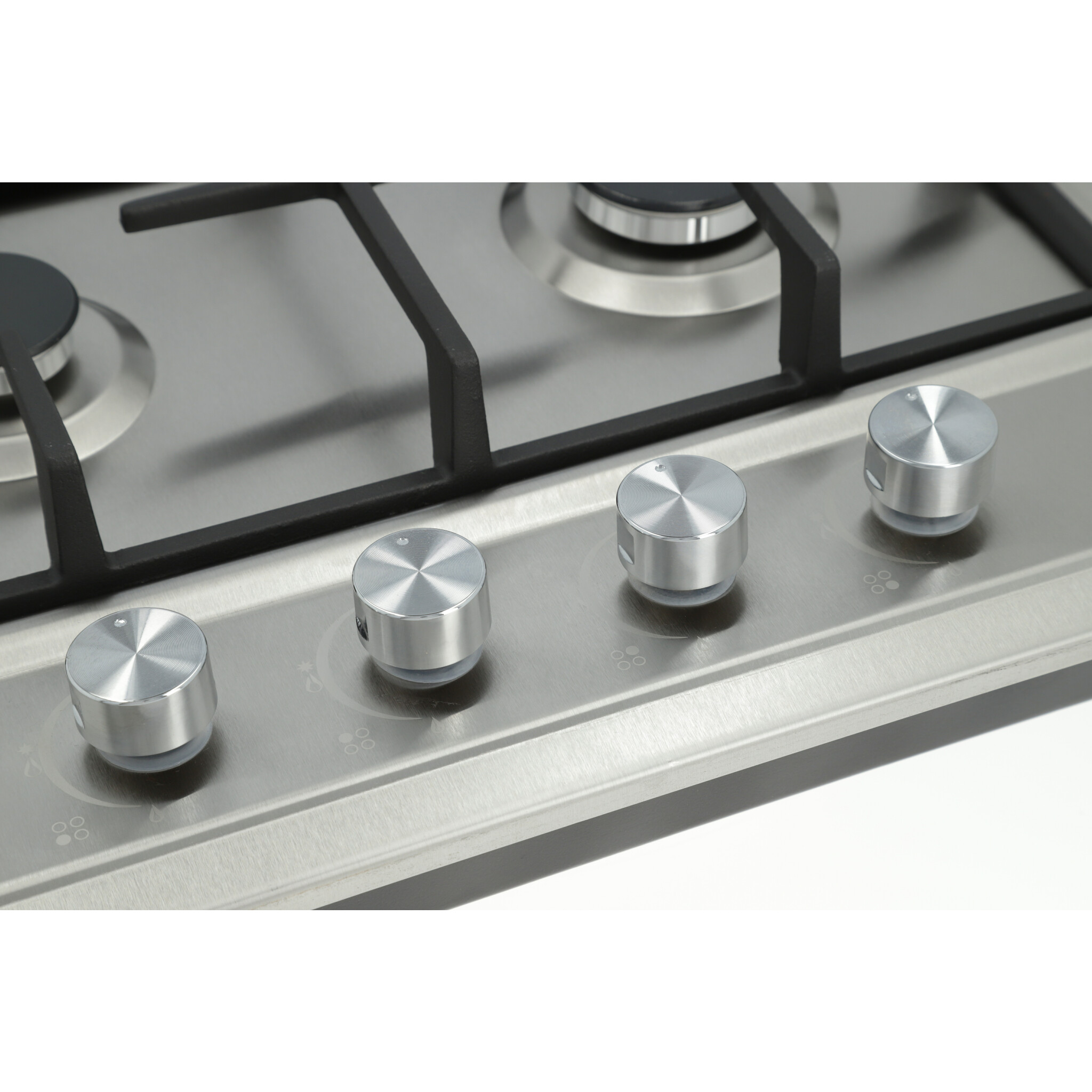 Combo Parrilla Inox Vulcano 60cms Y Campana Pared 90cm Cristal Matrix.