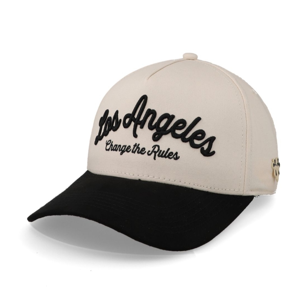 Gorra Cash Only Curva Los Angeles Beige-Negro 22025032