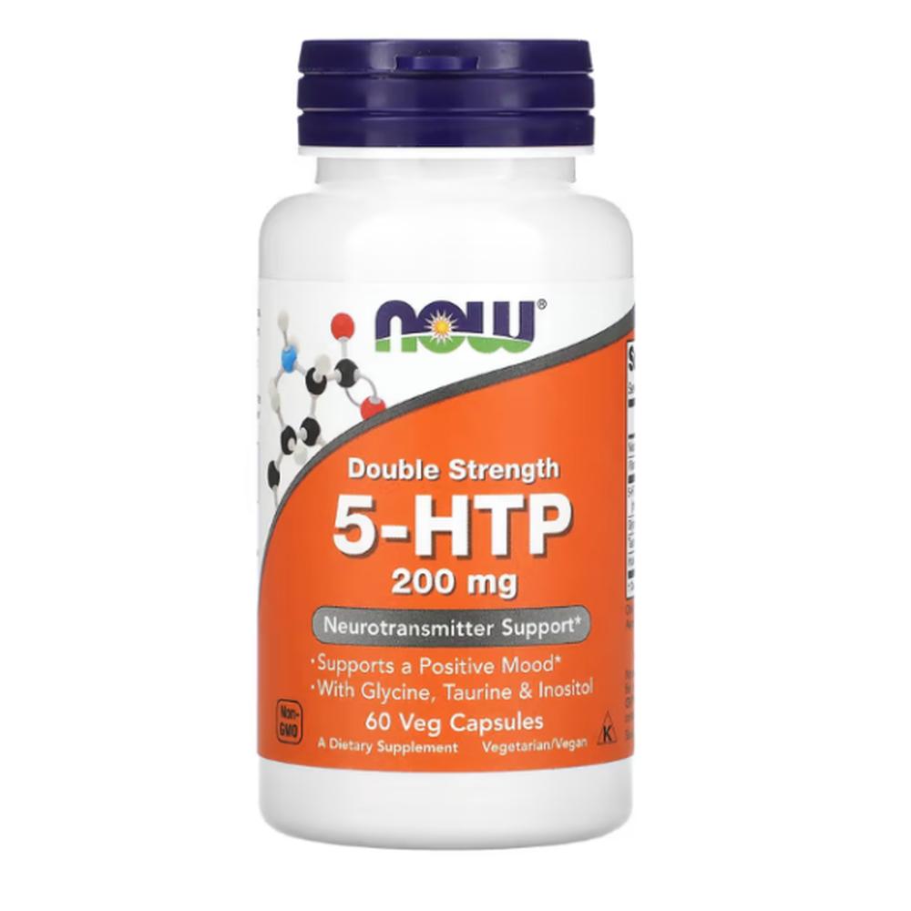 5 Hidroxitriptofano Now 5-HTP 200mg 60 cápsulas.
