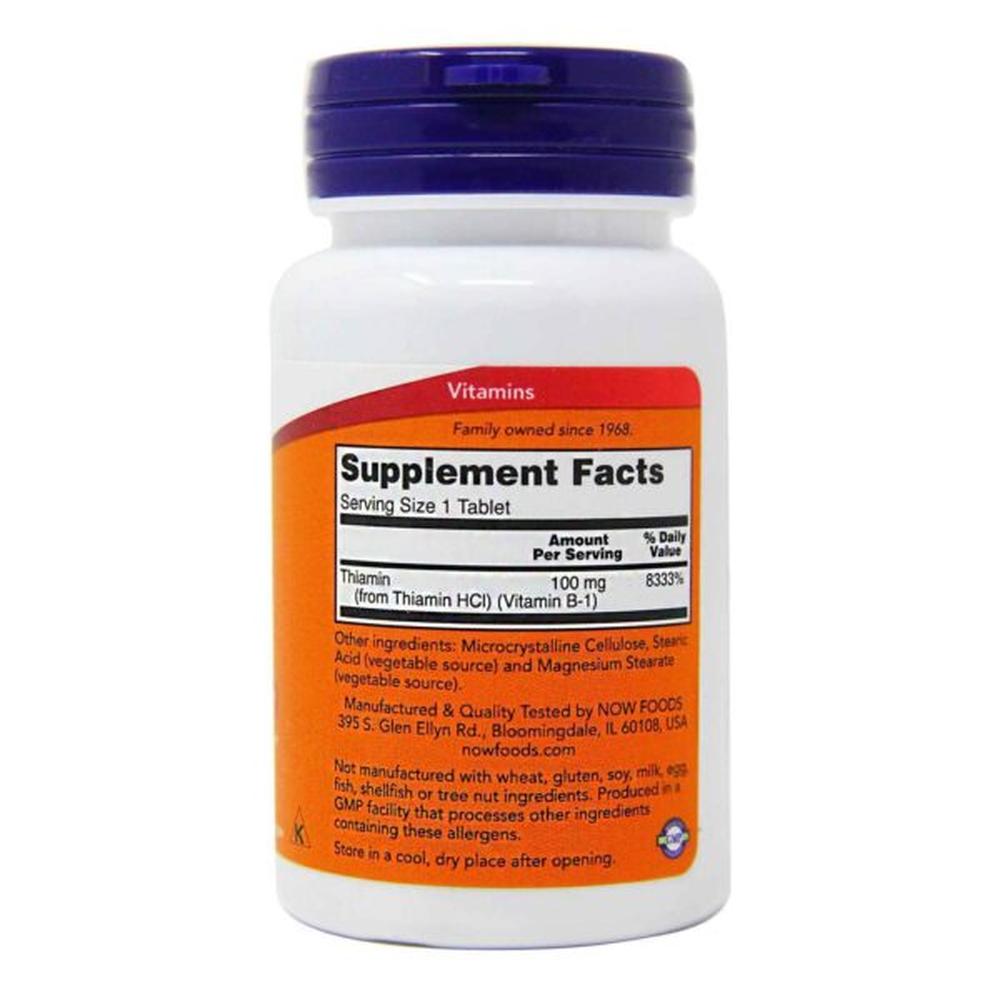 Vitaminas Now Vitamina B1 100mg 100 Tabletas